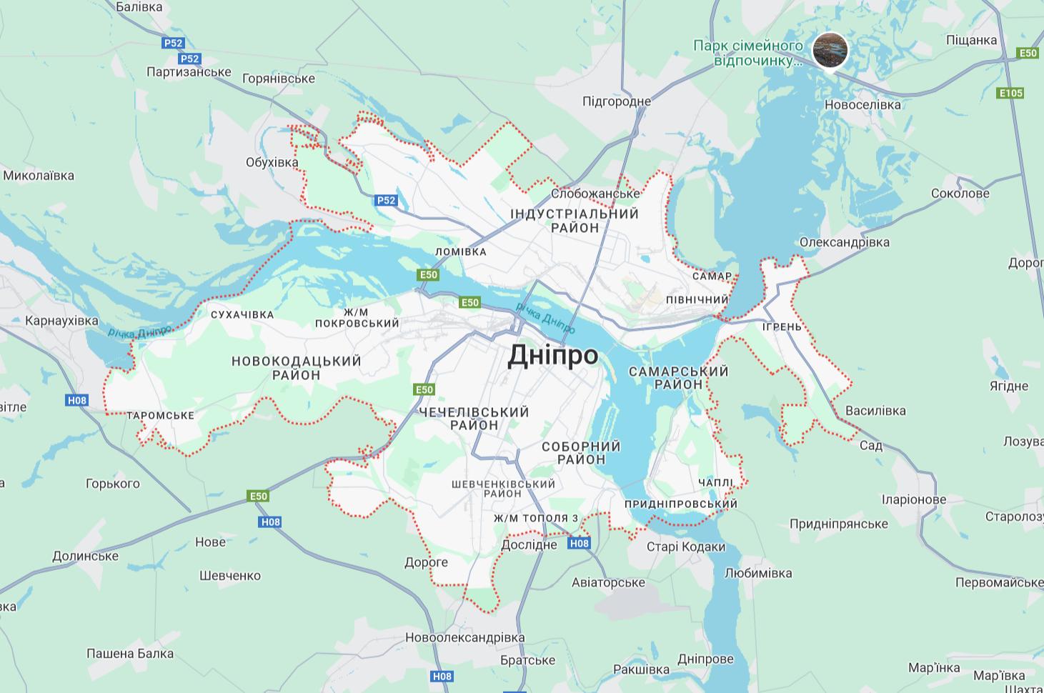 Карта Дніпра